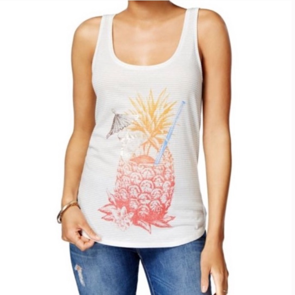 Lucky🍀BRAND Pineapple Tropical Graphic Tank Top